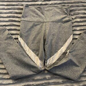 Aerie, leggings, size M; gray and white (see through white stripes)